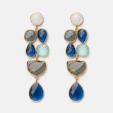 Ohrringe Mason mit blauem Topaz
