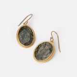 Ohrringe Ovale mit Moss Agate