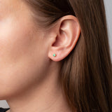 Ohrstecker Points Green Onyx