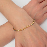 Armband mit Turmalin und Gold Nuggets - Fleurs des Prés Jewelry