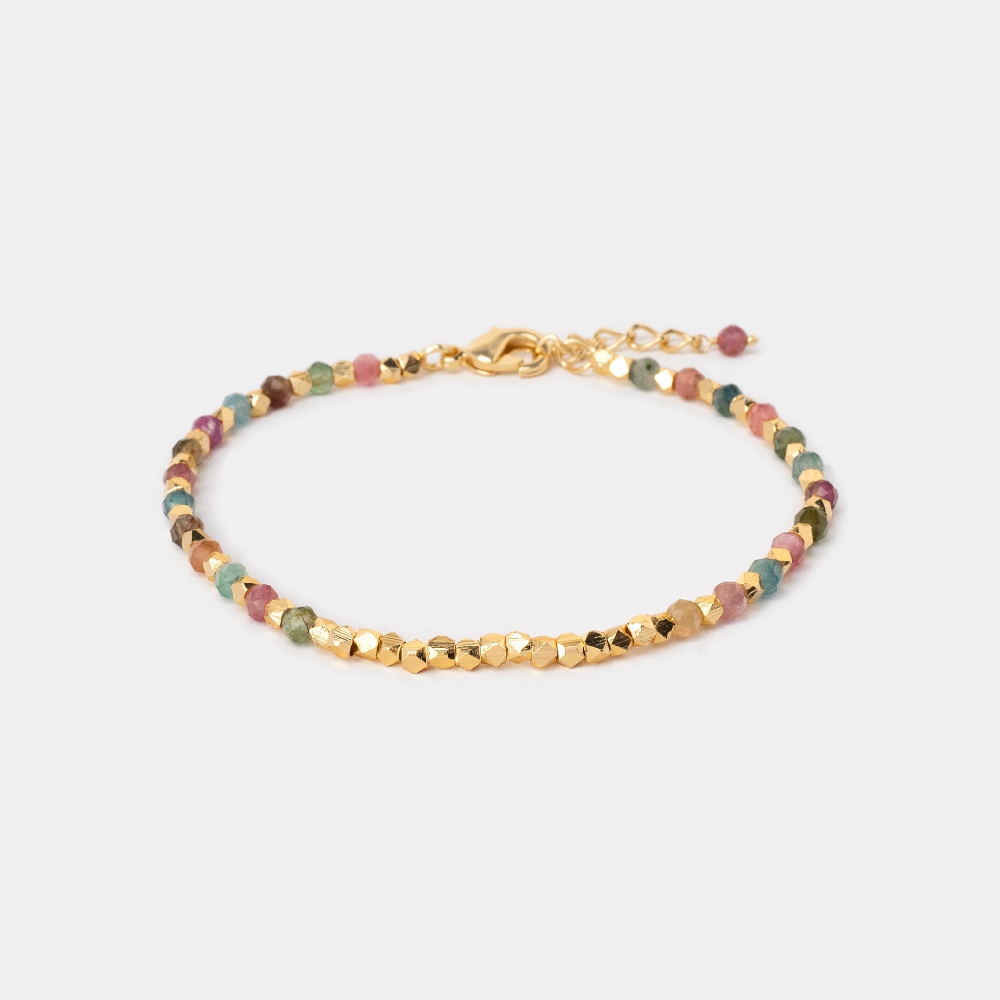 Armband mit Turmalin und Gold Nuggets - Fleurs des Prés Jewelry