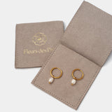 Creolen Satine mit Perlenanhänger - Fleurs des Prés Jewelry