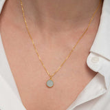 Halskette Eloise Aqua Chalcedon - Fleurs des Prés Jewelry