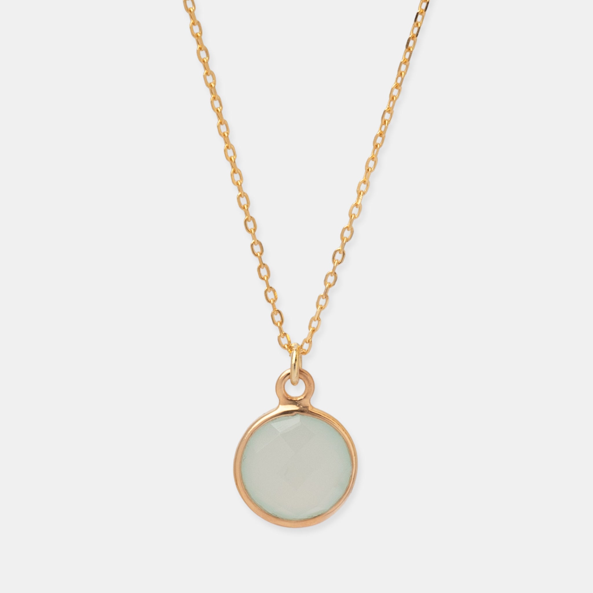 Halskette Eloise Aqua Chalcedon - Fleurs des Prés Jewelry