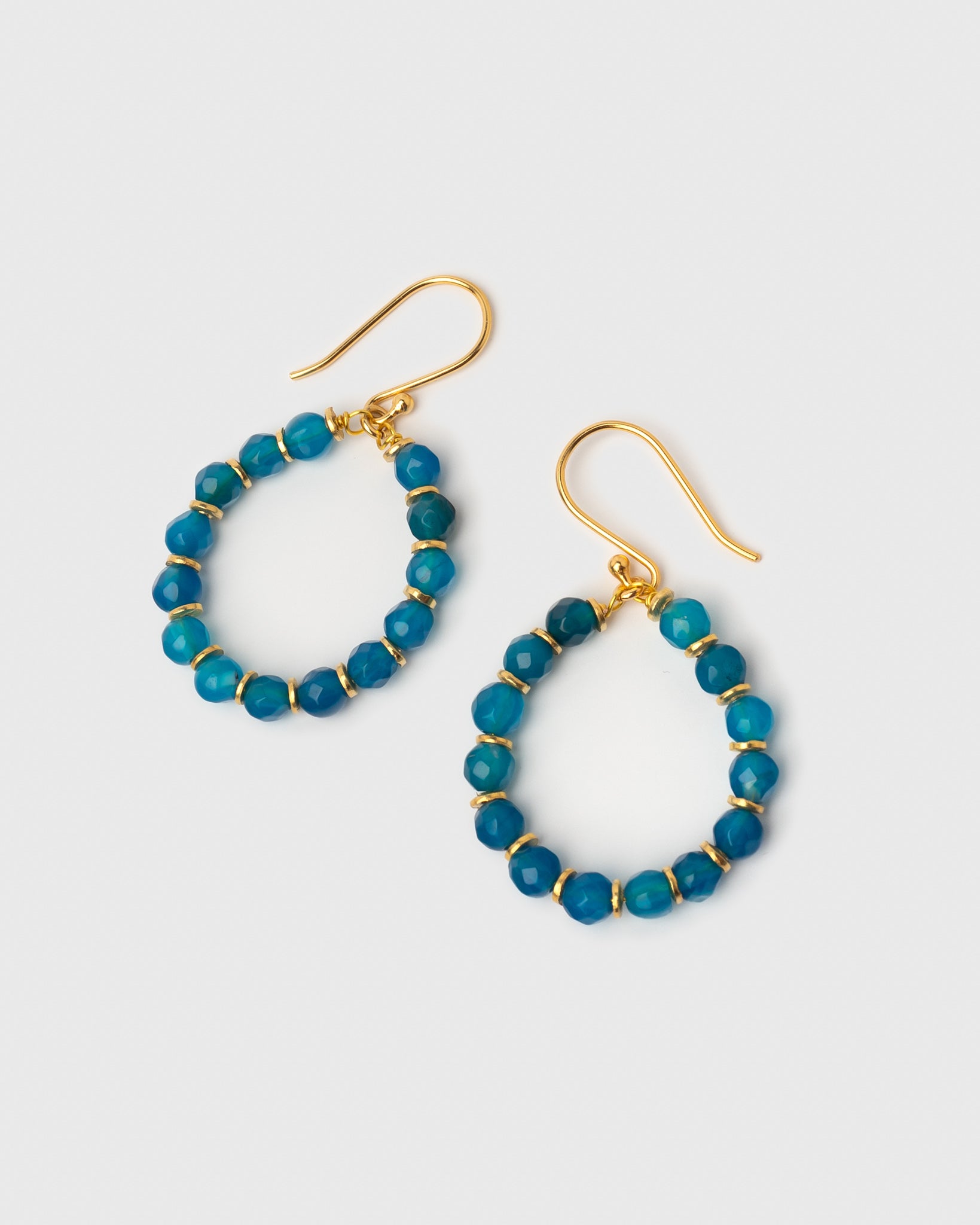 Ohrhänger Journey mit blauem Achat - Fleurs des Prés Jewelry