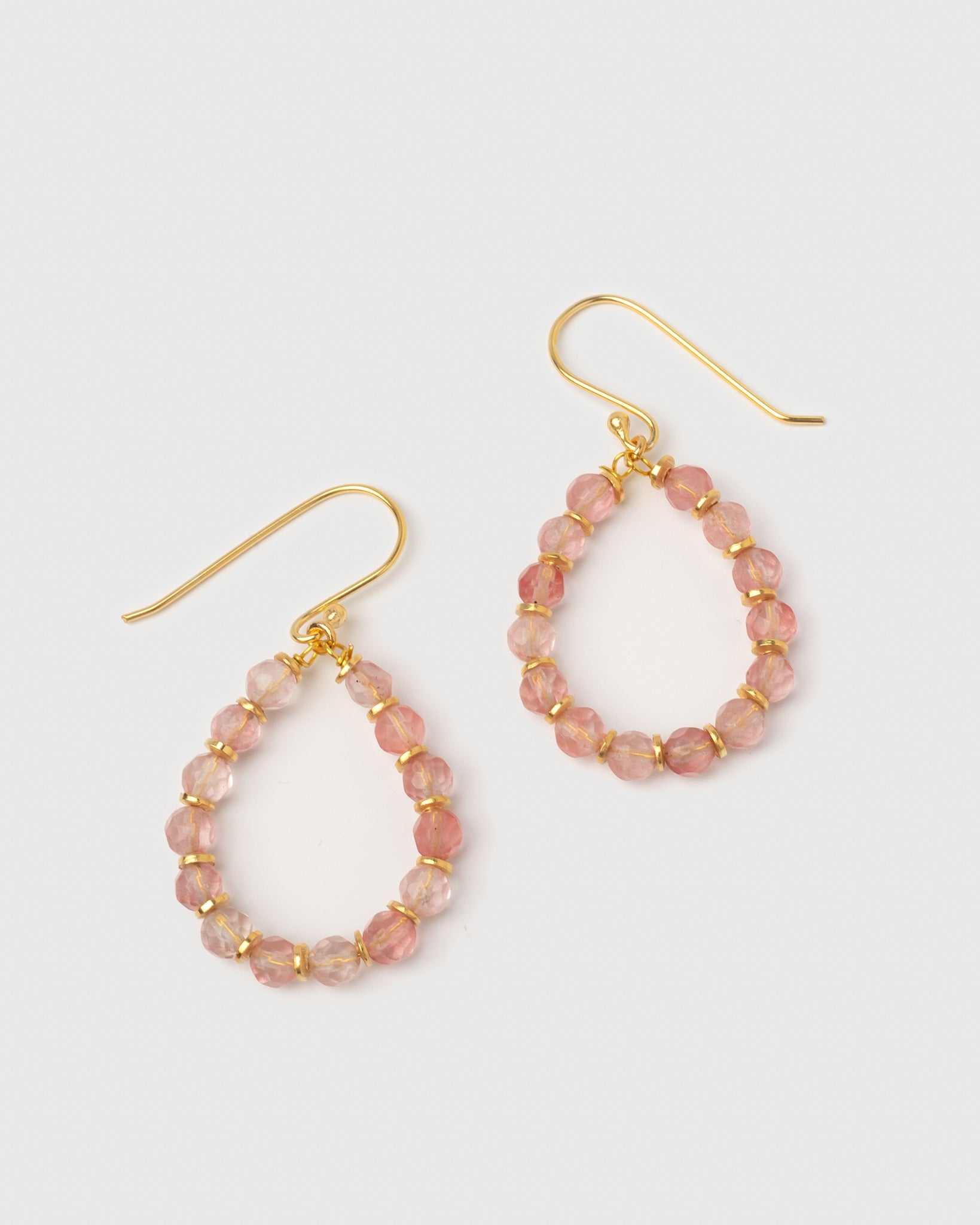 Ohrhänger Journey mit Rosenquarz - Fleurs des Prés Jewelry