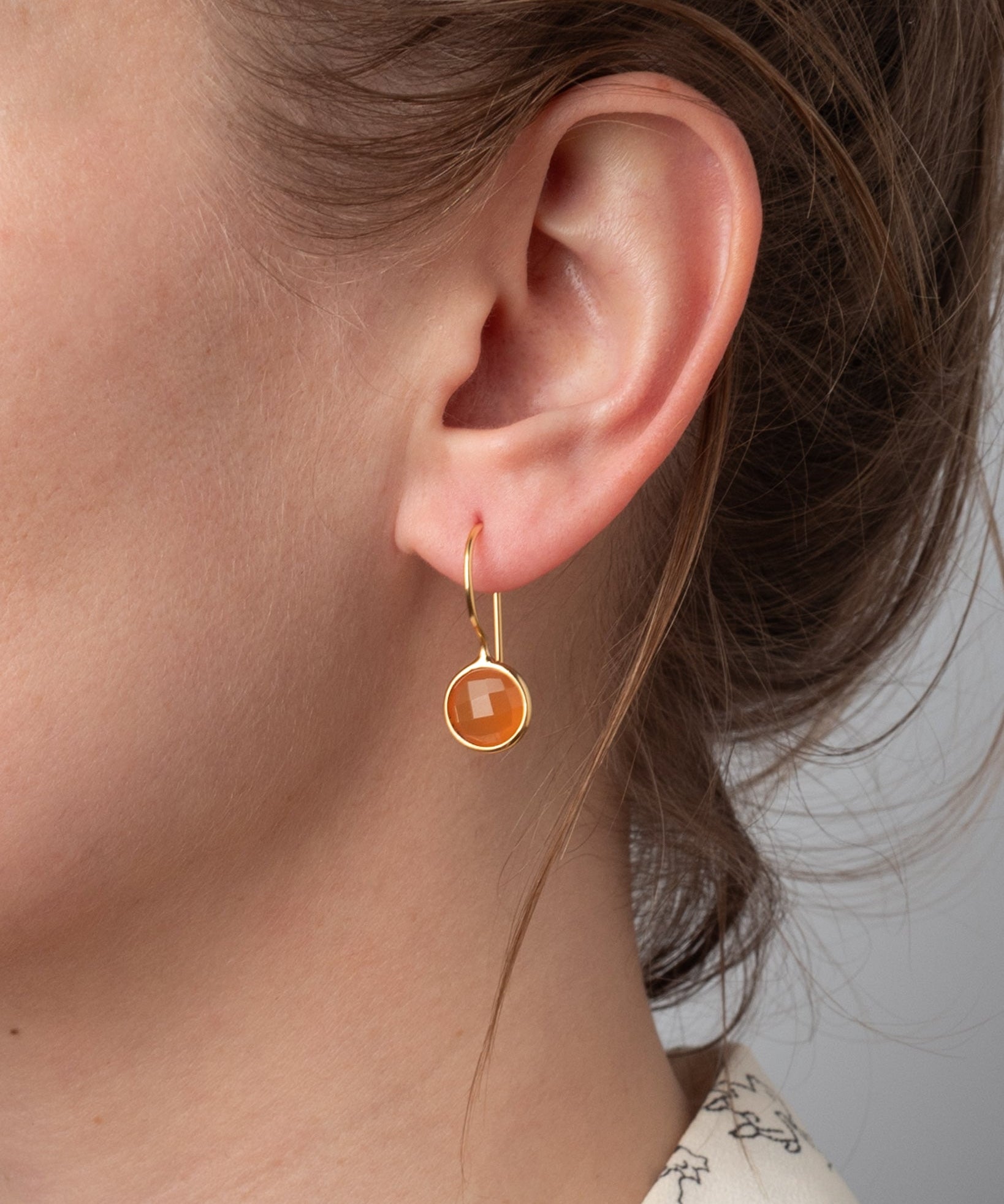 Ohrhänger Lille Orange Chalcedony - Fleurs des Prés Jewelry