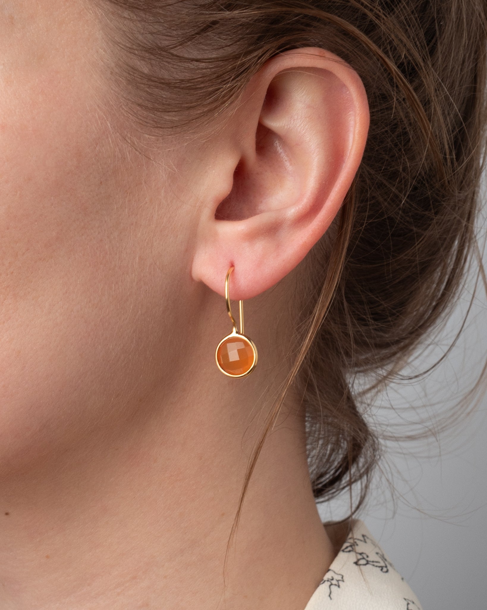 Ohrhänger Lille Orange Chalcedony - Fleurs des Prés Jewelry