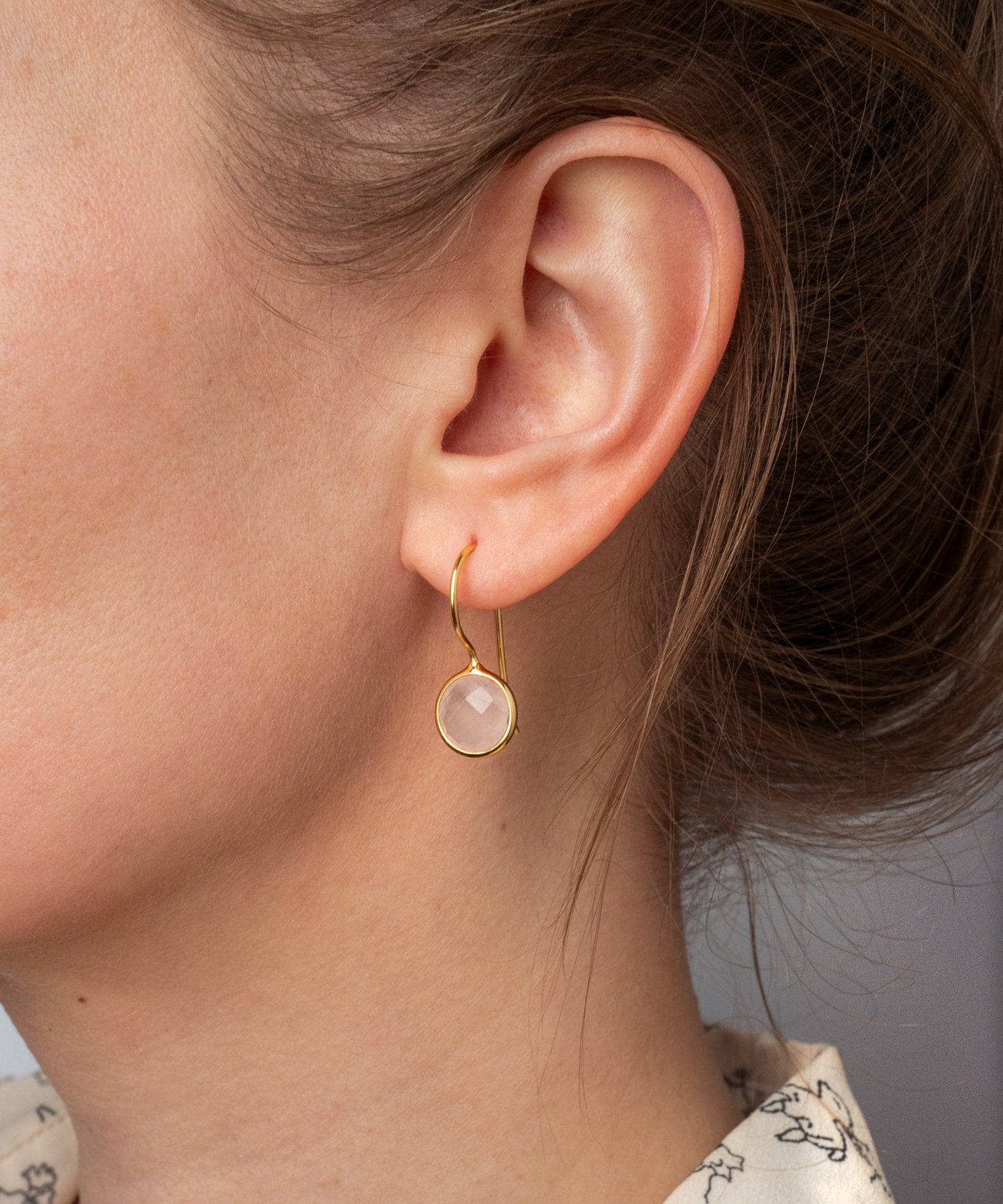 Ohrhänger Lille Rosenquarz - Fleurs des Prés Jewelry