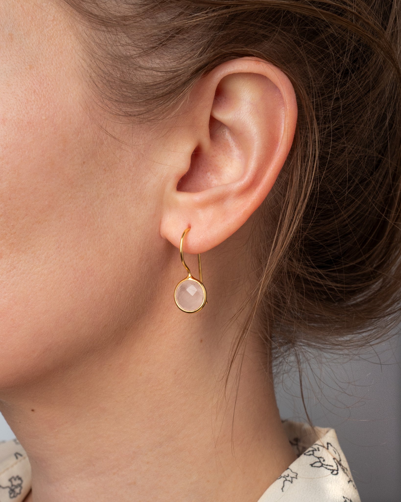 Ohrhänger Lille Rosenquarz - Fleurs des Prés Jewelry