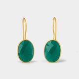 Ohrringe Leonor Green Onyx - Fleurs des Prés Jewelry