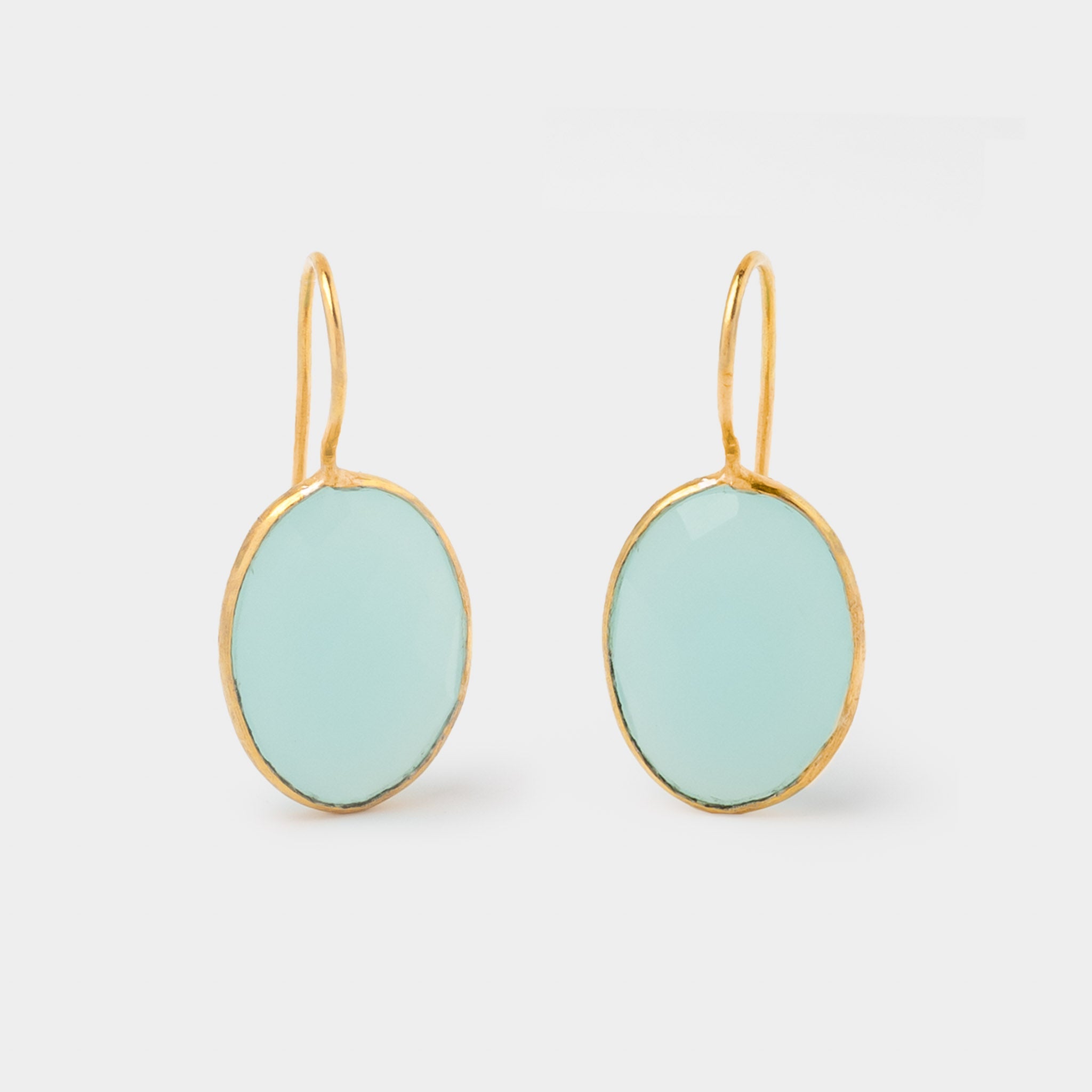 Ohrringe Leonor Sea Blue Chalcedon - Fleurs des Prés Jewelry