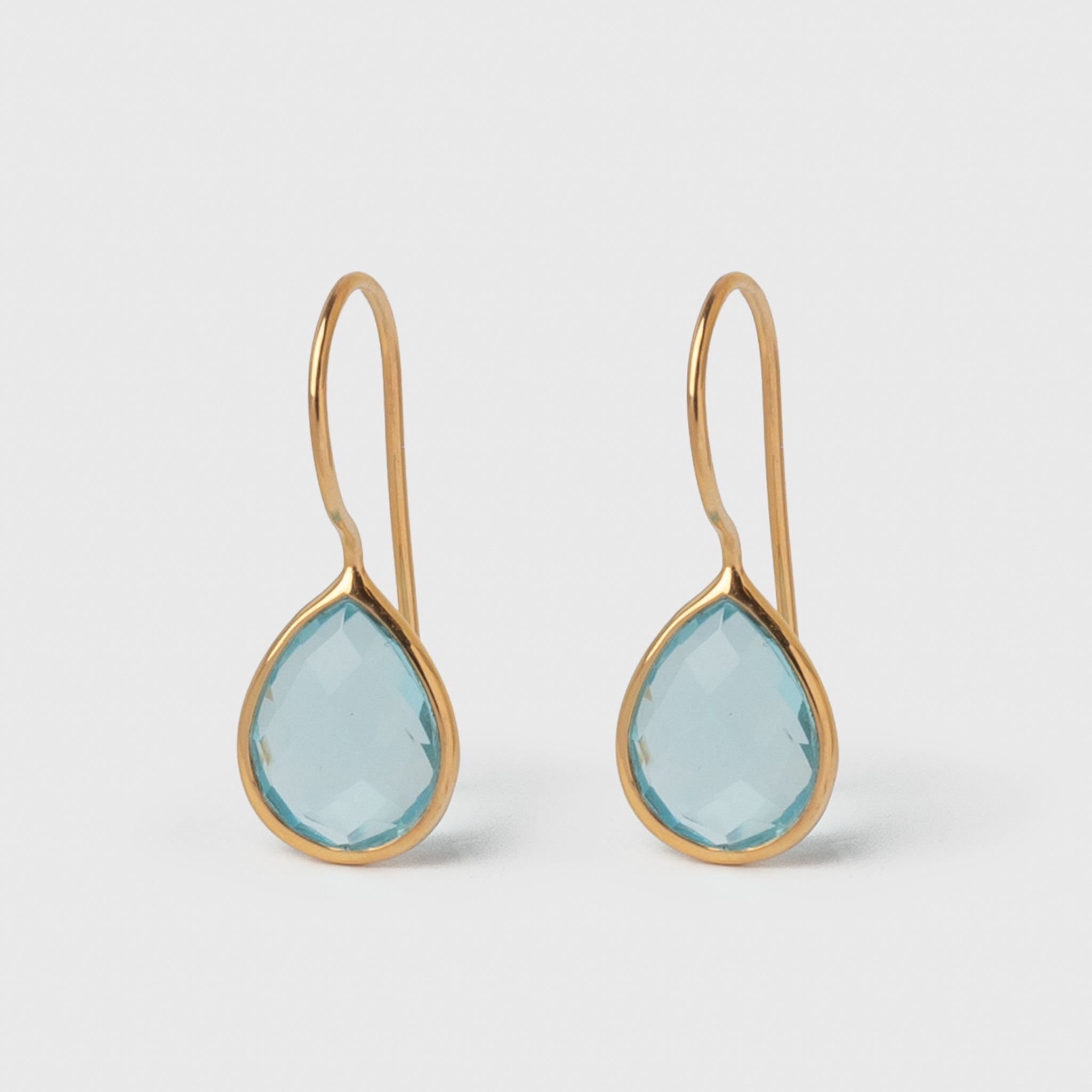 Ohrringe Lisette Aquamarin Quarz - Fleurs des Prés Jewelry