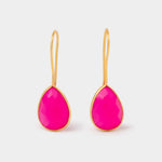Ohrringe Lisette Pink Chalzedon - Fleurs des Prés Jewelry