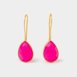 Ohrringe Lisette Pink Chalzedon - Fleurs des Prés Jewelry