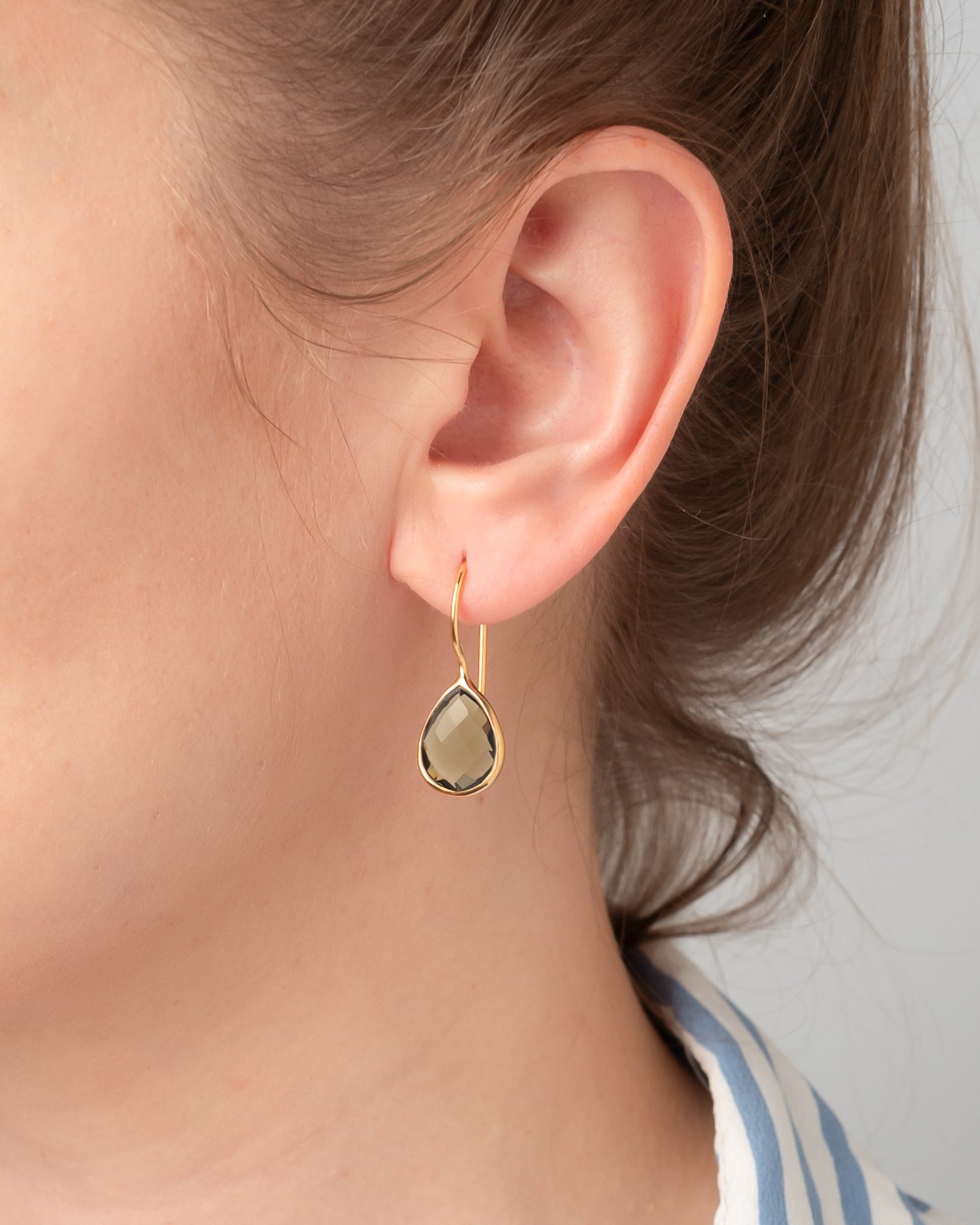 Ohrringe Lisette Rauchquarz - Fleurs des Prés Jewelry