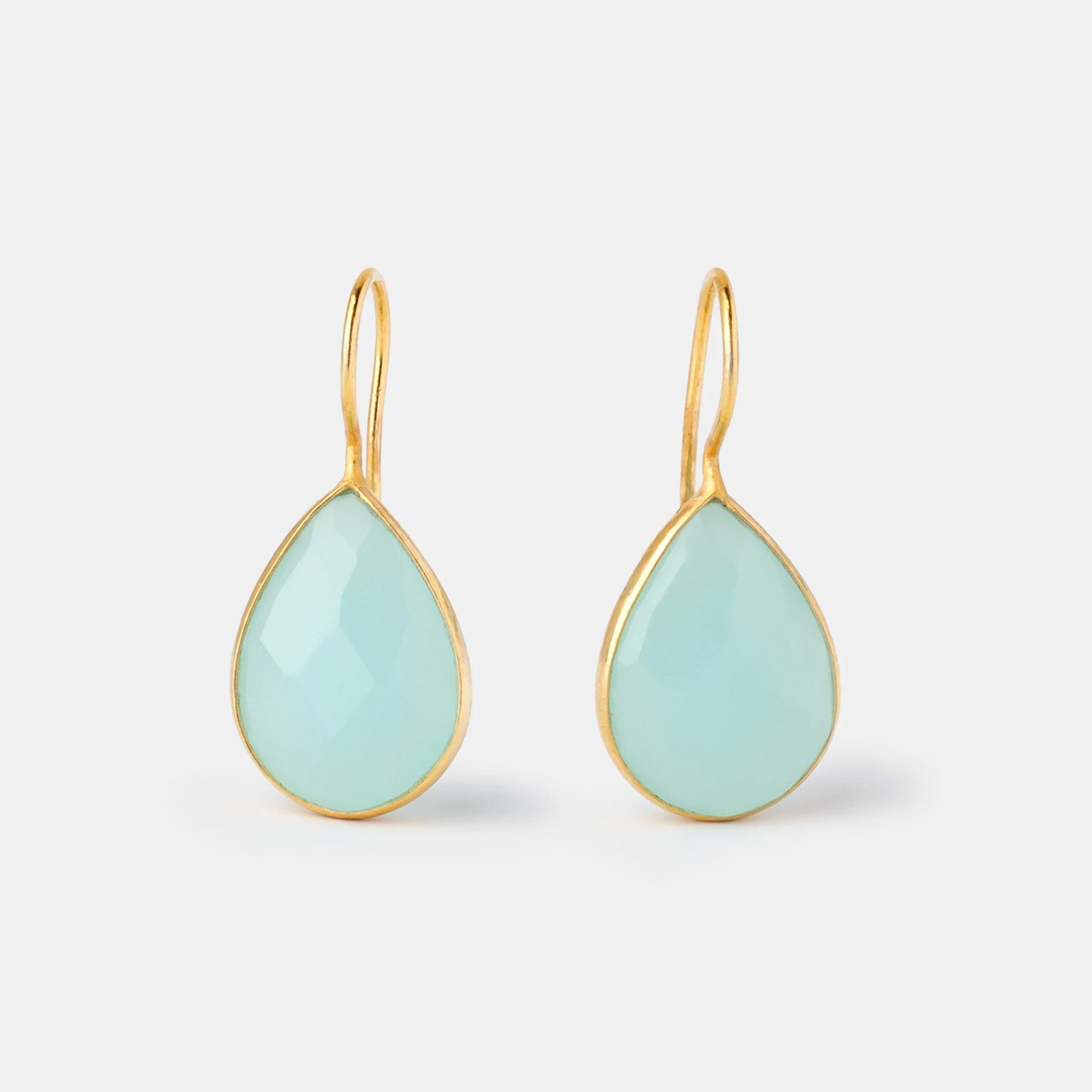Ohrringe Lola Aqua Chalcdeon - Fleurs des Prés Jewelry