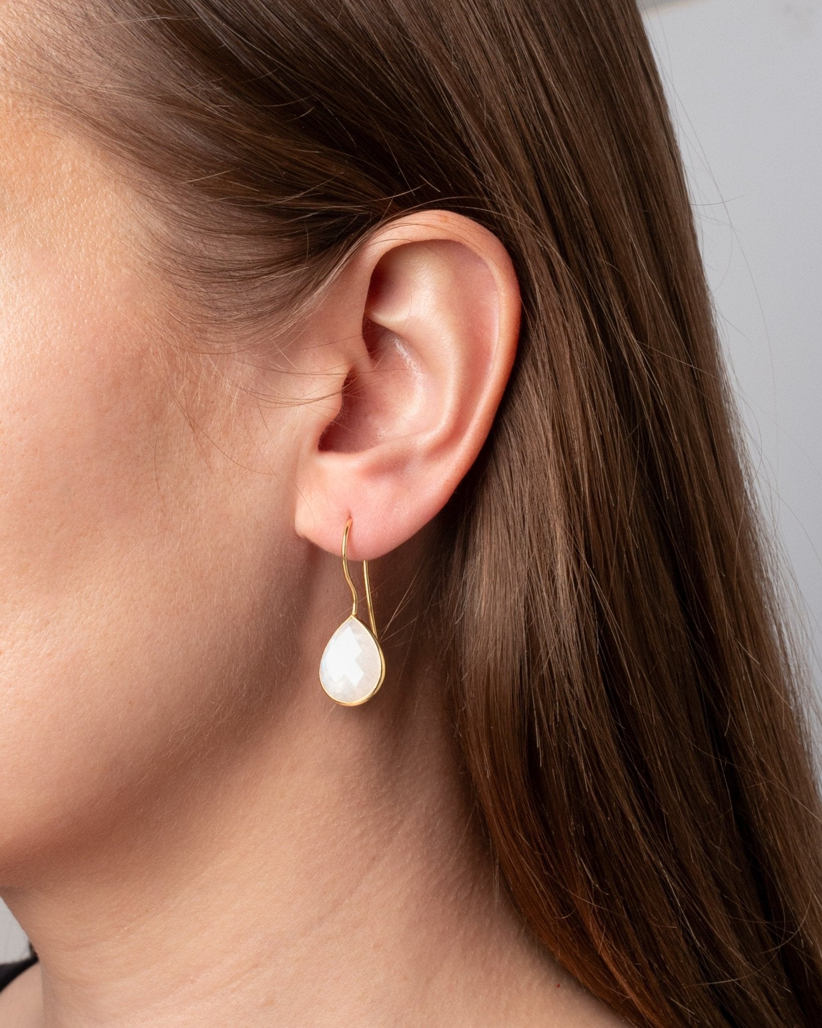Ohrringe Lola Moonstone Gold - Fleurs des Prés Jewelry