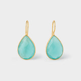 Ohrringe Lola Sea Blue Chalcedon - Fleurs des Prés Jewelry