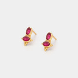 Ohrstecker Chateau Rubin - Fleurs des Prés Jewelry