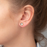 Ohrstecker Eloise Aquamarin Quarz - Fleurs des Prés Jewelry