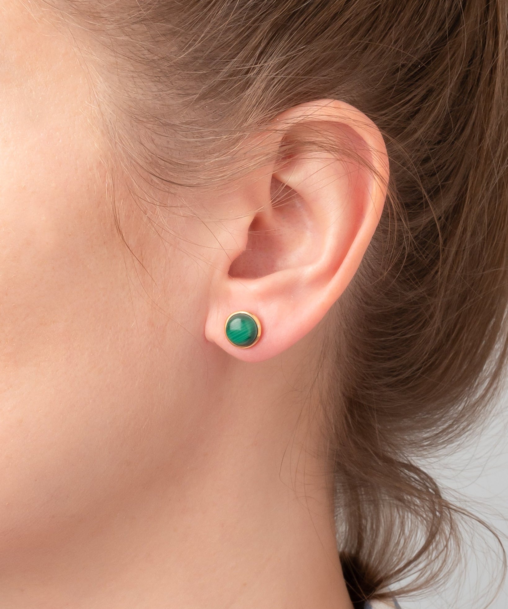 Ohrstecker Eloise Malachit - Fleurs des Prés Jewelry