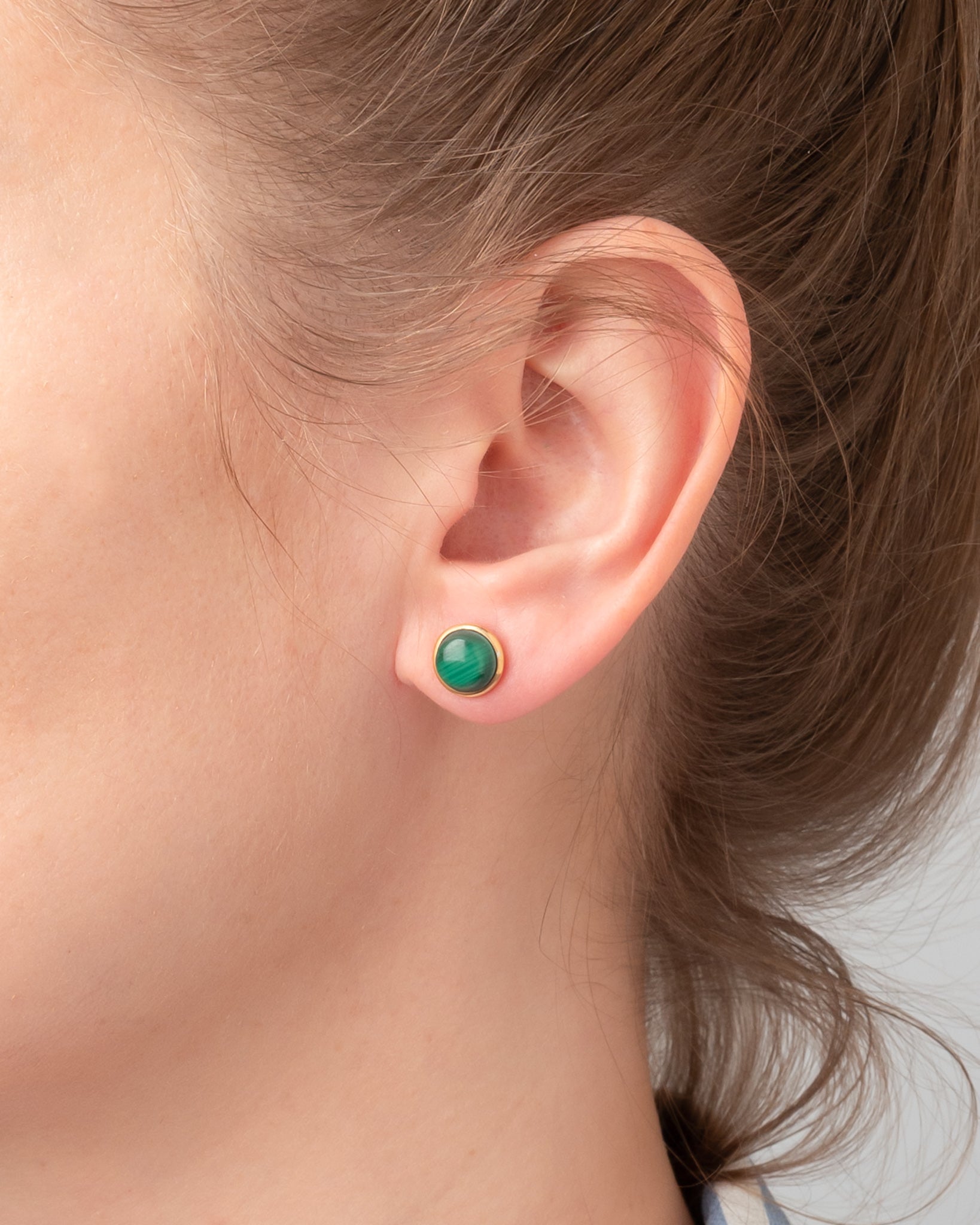 Ohrstecker Eloise Malachit - Fleurs des Prés Jewelry