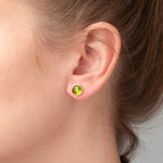 Ohrstecker Eloise Peridot Quarz - Fleurs des Prés Jewelry