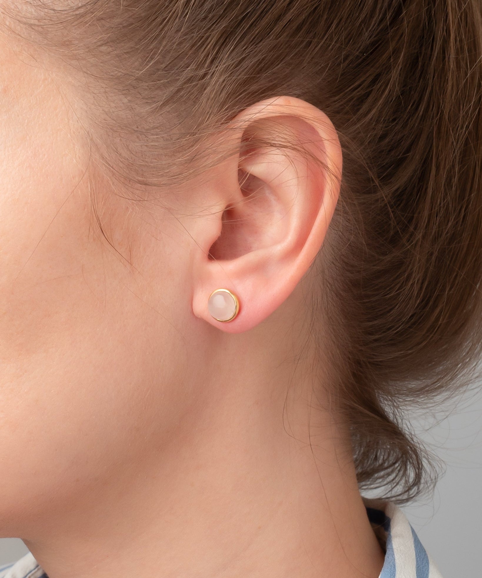Ohrstecker Eloise Rosenquarz - Fleurs des Prés Jewelry