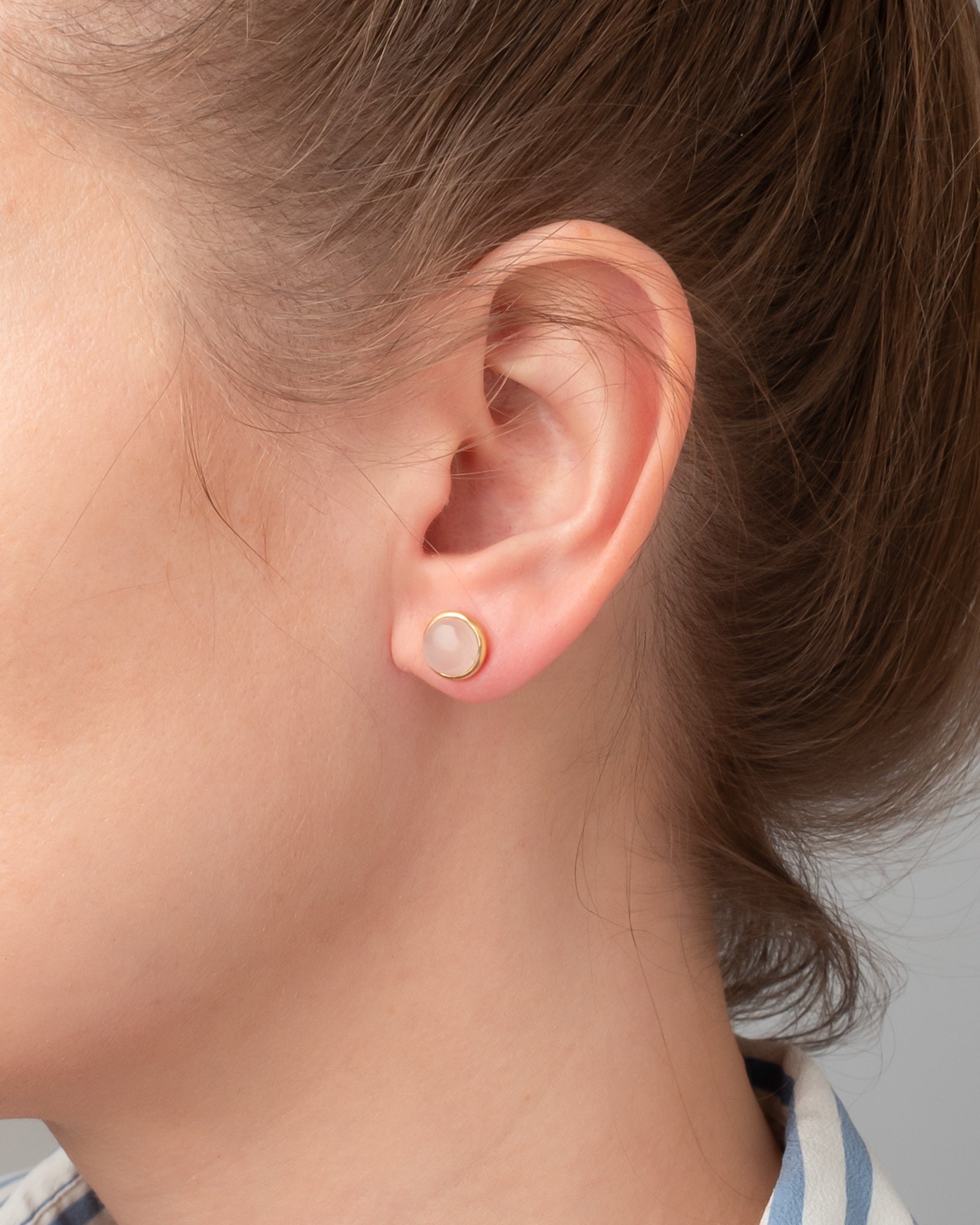 Ohrstecker Eloise Rosenquarz - Fleurs des Prés Jewelry