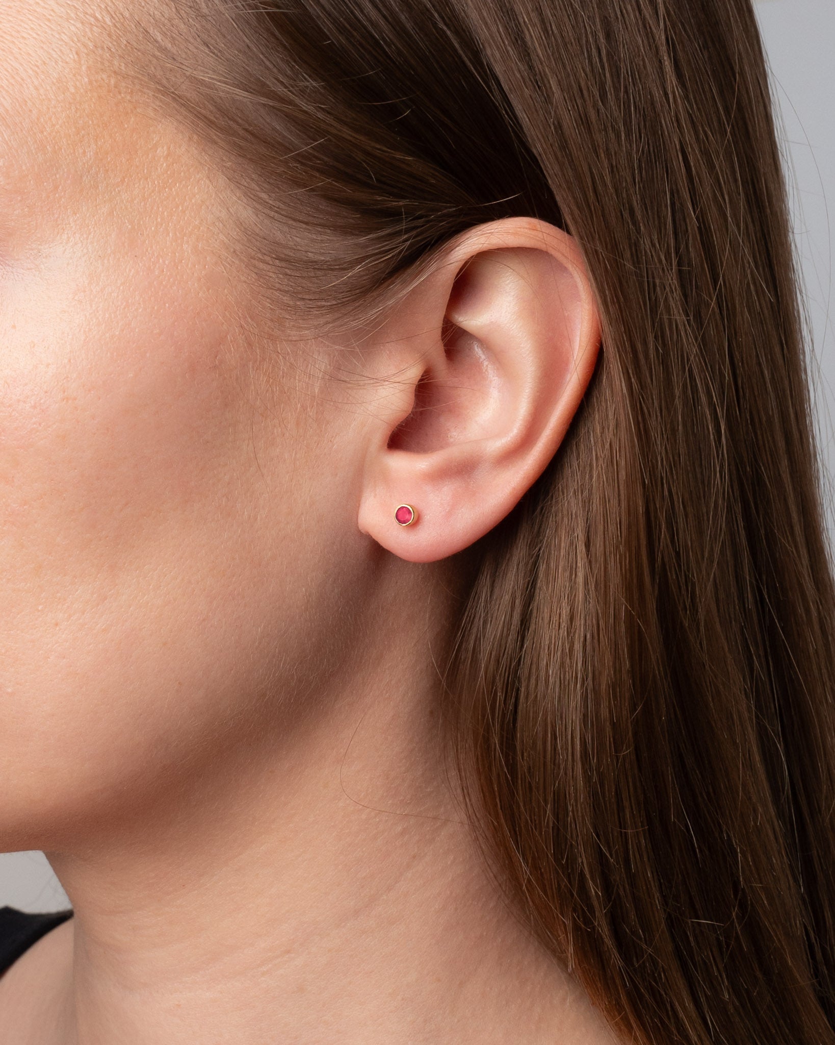 Ohrstecker Points Red Onyx - Fleurs des Prés Jewelry