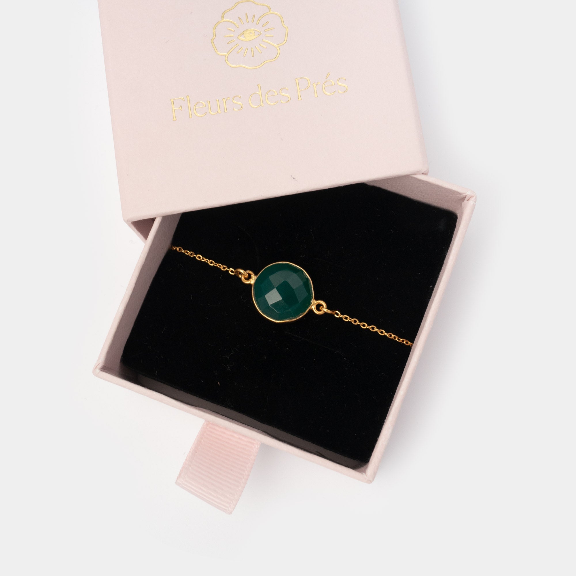 Armband Amélie Green Onyx - Fleurs des Prés