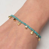 Armband Caline mit Amazonit - Fleurs des Prés
