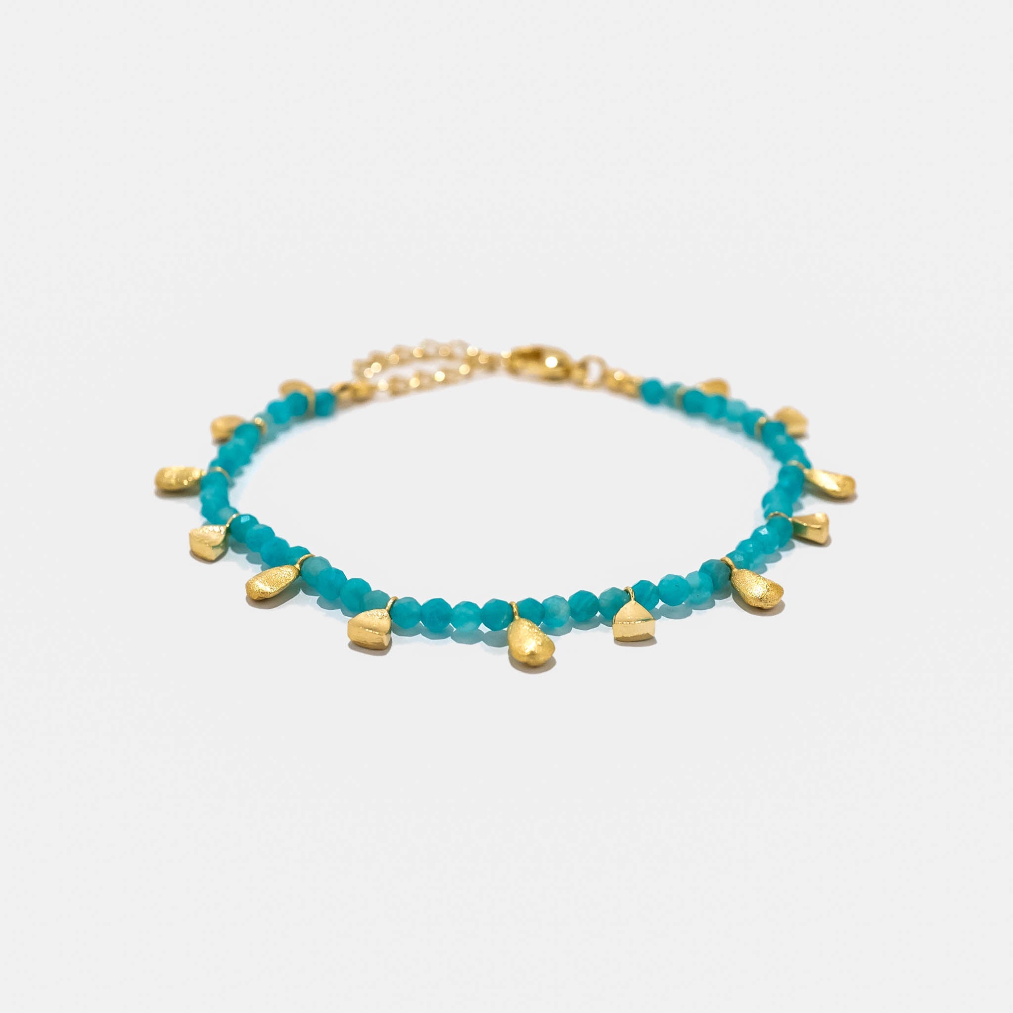 Armband Caline mit Amazonit - Fleurs des Prés