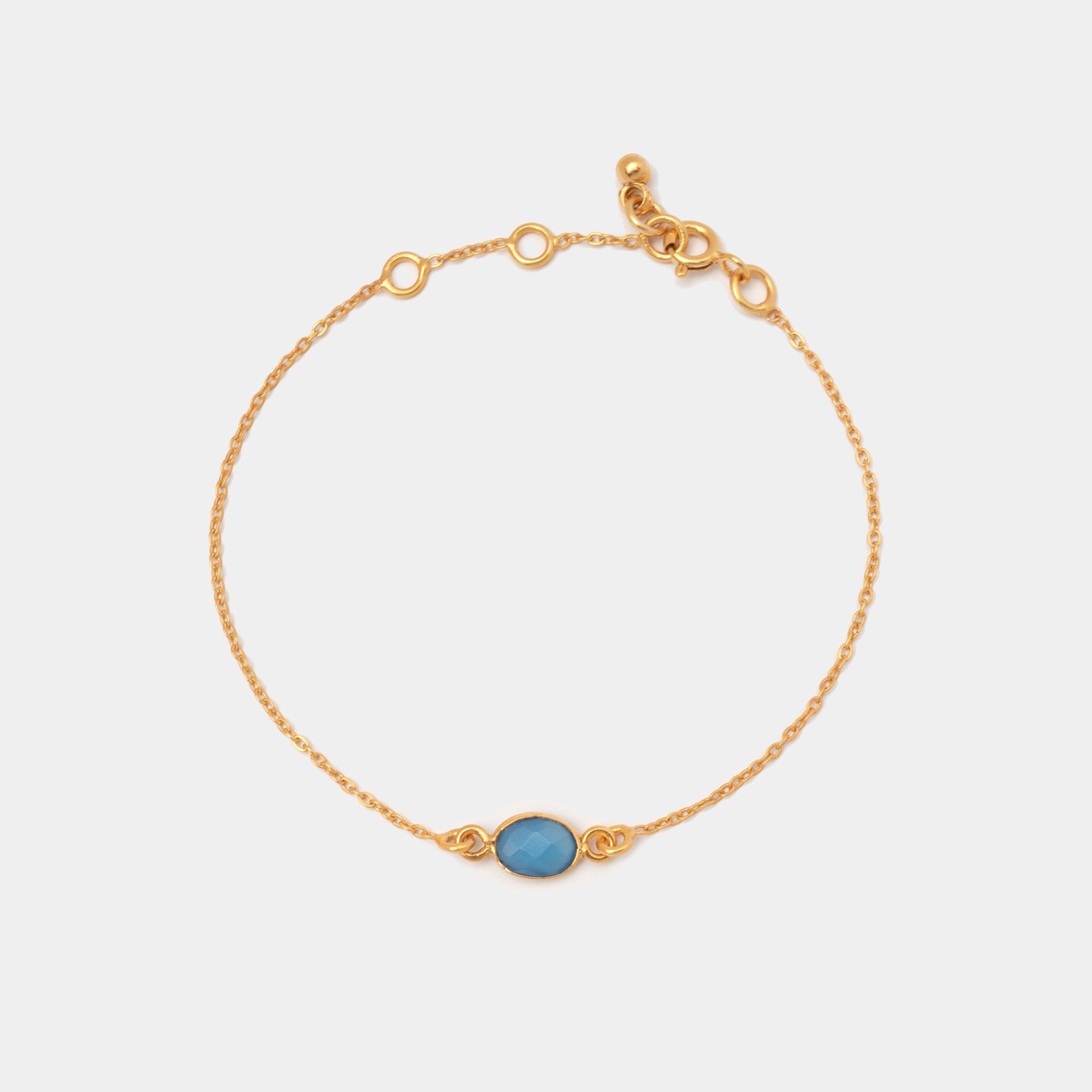 Armband Claire Blue Chalcedony - Fleurs des Prés