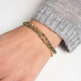 Armband Double Grüner Apatit - Fleurs des Prés