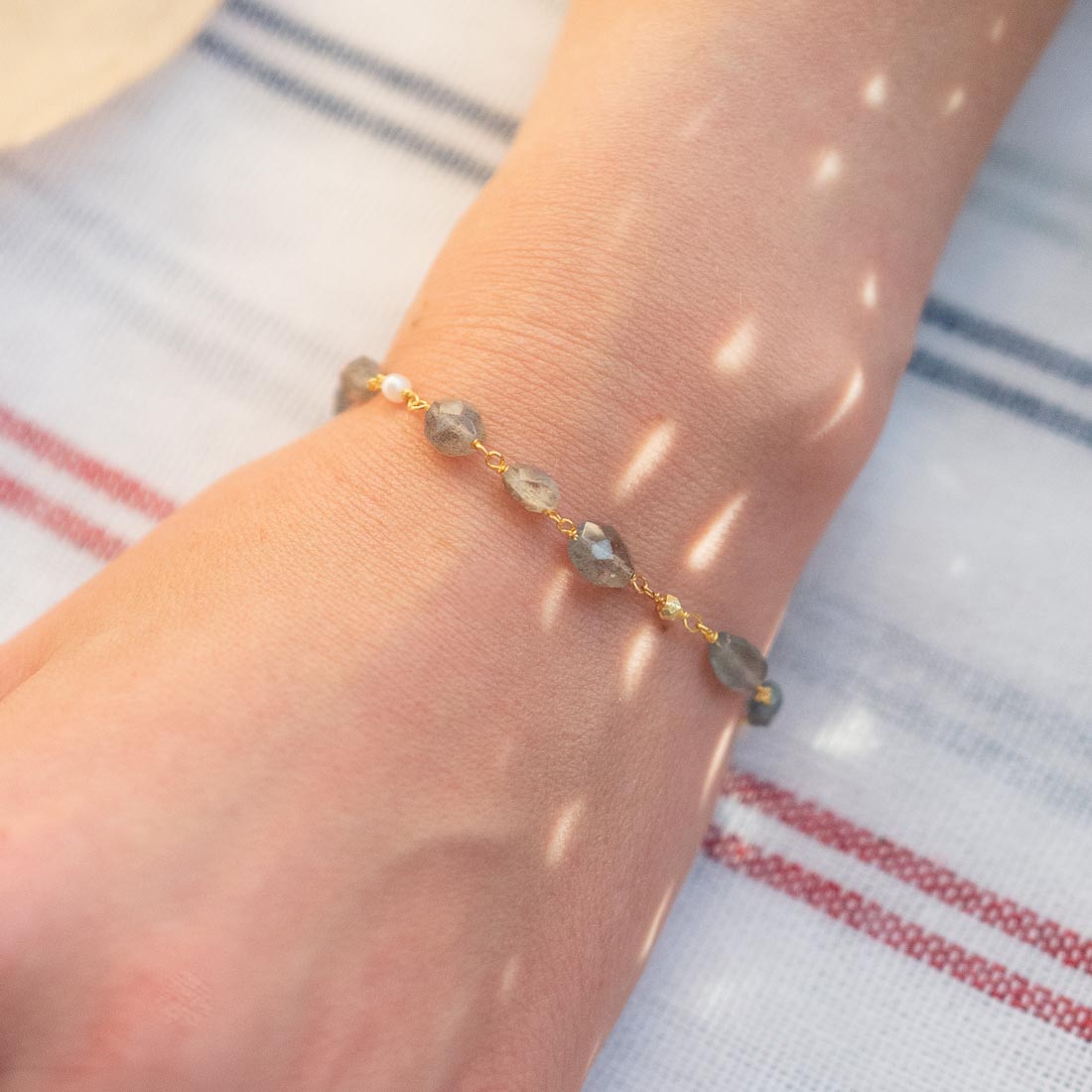 Armband Estelle Labradorite - Fleurs des Prés