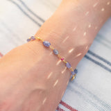 Armband Estelle Tanzanit + Rubin - Fleurs des Prés Jewelry