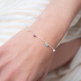 Armband Nizza Rouge Silber - Fleurs des Prés