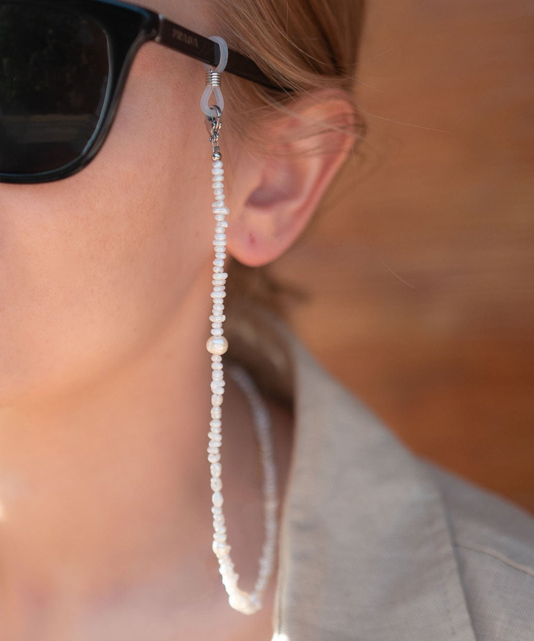 Brillenkette Sirène mit Süßwasserperlen - Fleurs des Prés Jewelry