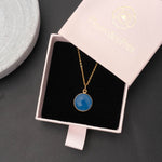 Halskette Amélie Blue Chalcedony - Fleurs des Prés Jewelry