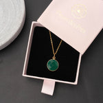 Halskette Amélie Green Onyx - Fleurs des Prés
