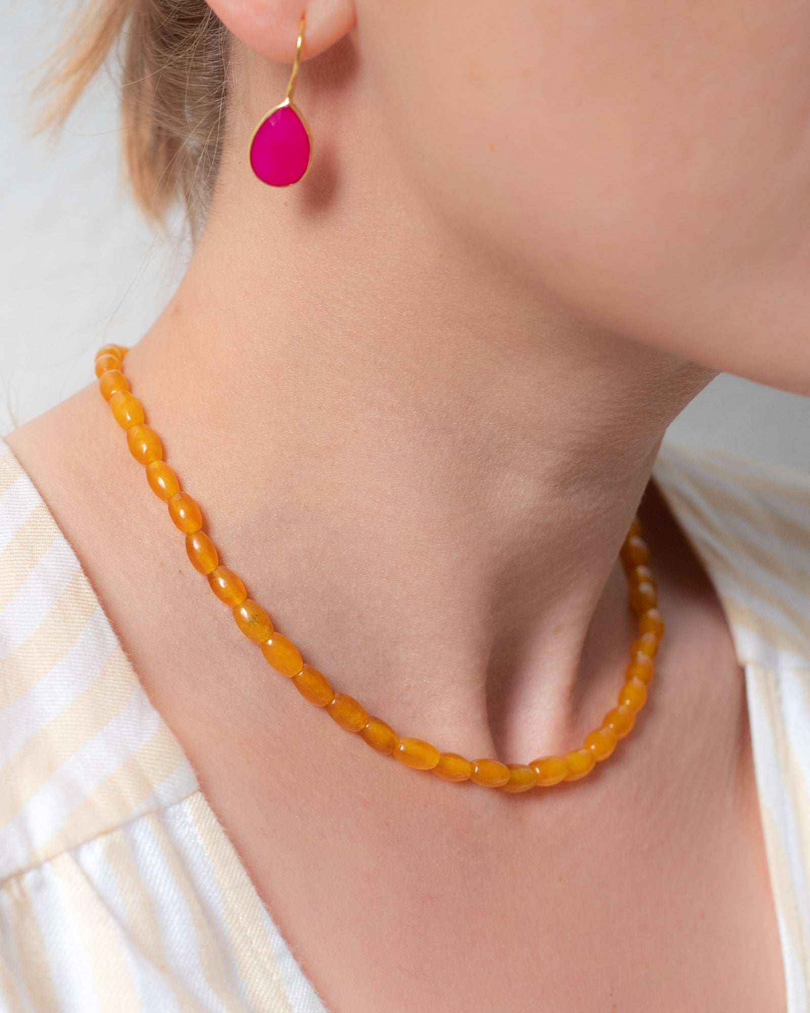 Halskette Elea Yellow Chalcedony - Fleurs des Prés Jewelry