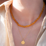 Halskette Elea Yellow Chalcedony - Fleurs des Prés Jewelry