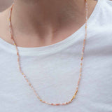 Halskette Elle Pink Opal - Fleurs des Prés Jewelry