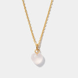 Halskette Mini Heart Rosé Quarz Gold - Fleurs des Prés