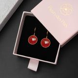 Ohrringe Amélie Red Onyx - Fleurs des Prés