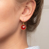 Ohrringe Amélie Red Onyx - Fleurs des Prés