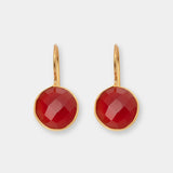 Ohrringe Amélie Red Onyx - Fleurs des Prés