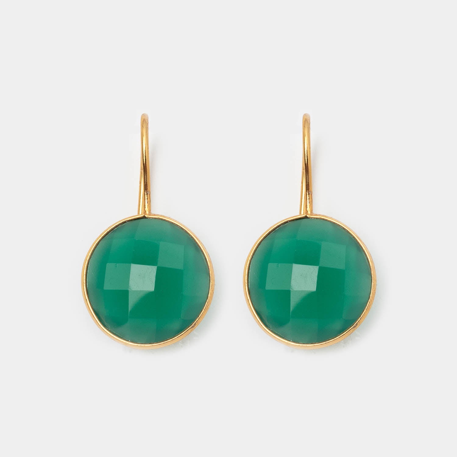 Ohrringe Cécile Green Onyx - Fleurs des Prés